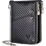 Humerpaul kožená peněženka s řetízkem Quiot Carbon