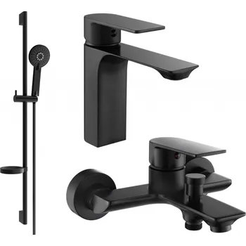 Vodovodní baterie Mexen Alexa DS40 vanová sada, černá - 71203DS40-70 Bateriové soupravy