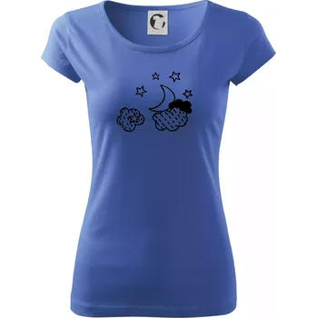 Dámské tričko Nebe - Dalekohled - Dámské triko Pure - L ( Azurově modrá )