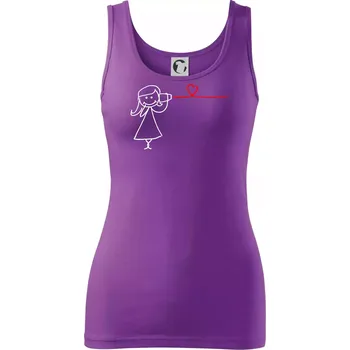 Dámské tričko Láska telefon - Dámské tílko - M ( Fialová )