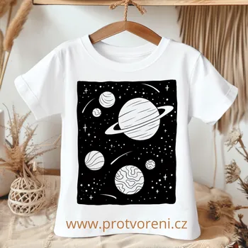 Chlapecké oblečení Tričko jako omalovánka Tričko k vybarvení, dětské, VESMÍR, 1 ks zvolte VELIKOST textilu ZDE:: 11/12 let Beagle