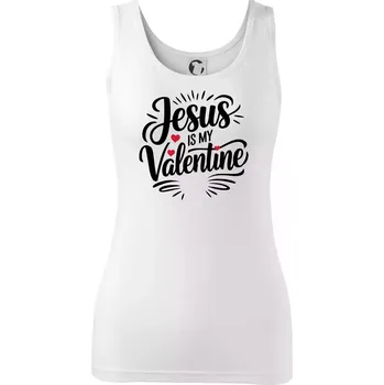Dámské tričko Jesus is my valentine - Dámské tílko - XL ( Bílá )