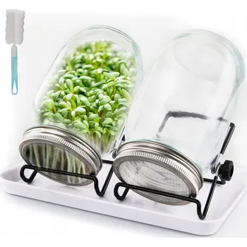 Sklenice 2KS NAKLIČOVACÍ NÁDOBA SKLENĚNÁ SKLENIČKA 1000 ML NA KLÍČENÍ SADA