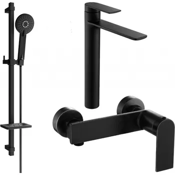 Vodovodní baterie Mexen Zero DQ40 sprchová sada, černá - 71114DQ40-70 Bateriové soupravy