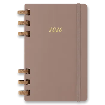 Diář Diář Moleskine Spiral 2026 - tvrdé desky, L, měsíční/týdenní, růžový