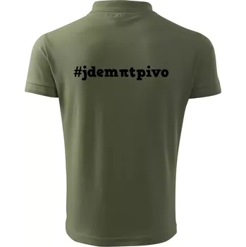 Pánská košile Jdem pít pivo - Polokošile pánská Pique Polo 203 - XL ( Khaki )