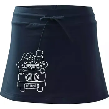 Dámská sukně Svatební auto - Sportovní sukně - two in one - S ( Námořní modrá (velmi tmavá - téměř černá) )