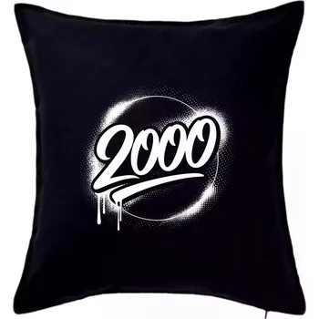 Polštář Narozeninovy ročník graffiti 2000 - Polštář 50x50 - 50x50 - Pouze potah ( Černá )