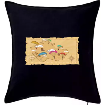 Polštář Paragliding v ČR - Polštář 50x50 - 50x50 - Pouze potah ( Černá )