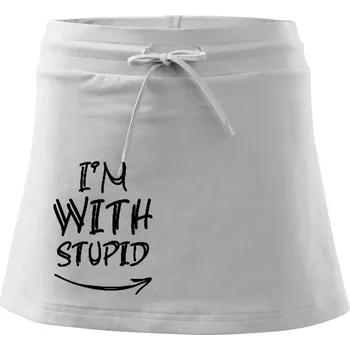 Dámské oblečení Iam with stupid - Sportovní sukně - two in one - XS ( Bílá )