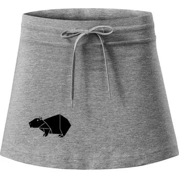 Dámská sukně Origami kapybara - Sportovní sukně - two in one - XL ( Tmavě šedý melír )