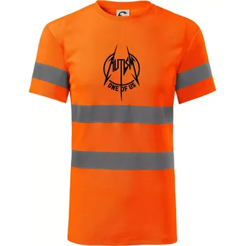 Pánské oblečení Autism one of us - Triko reflexní - HV PROTECT - M ( Neonově oranžová )