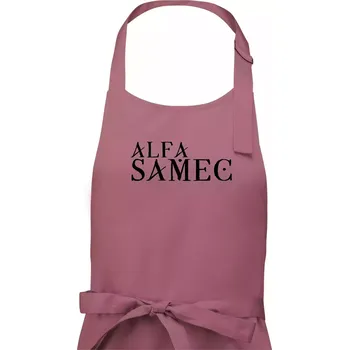 Kuchyňská zástěra Alfa Samec - Pánská zástěra na vaření - Univerzální velikost ( Starorůžová )