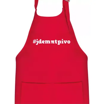 Kuchyňská zástěra Jdem pít pivo - Dětská zástěra na vaření - Univerzální velikost ( Červená )