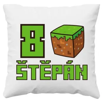 Žertovný předmět Narozeninové polštář se jménem pro fanoušky Minecraftu - polštář s potiskem - personalizovaný produkt- Tričkový.cz
