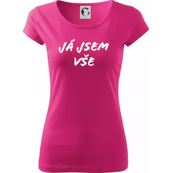Nápis Já jsem vše! - Dámské triko Pure - 3XL ( Purpurová )