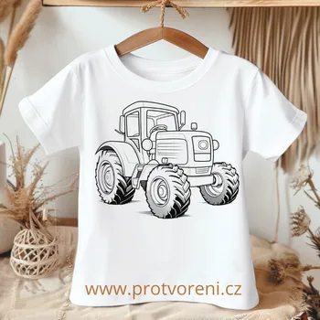 Chlapecké tričko Tričko jako omalovánka Tričko k vybarvení, dětské, TRAKTOR, 1 ks zvolte VELIKOST trička ZDE:: 3/4 let Beagle