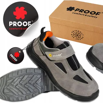 Pracovní oblečení PRACOVNÍ OBUV PÁNSKÁ OCHRANNÁ KOŽENÁ VELUROVÁ S OCELOVOU ŠPIČKOU PROOF VEL. 43