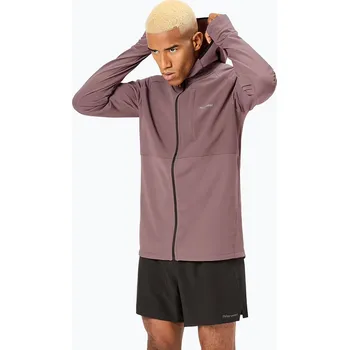 Pánská větrovka Pánská běžecká bunda NNormal Active Warm albergini/purple