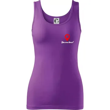 Dámské tričko You are here - Dámské tílko - XL ( Fialová )