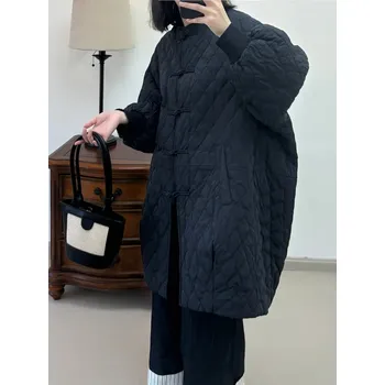 Dámská parka Dlouhá dámská péřová bunda s kapucí Barva: Černá, Velikost: ONE SIZE