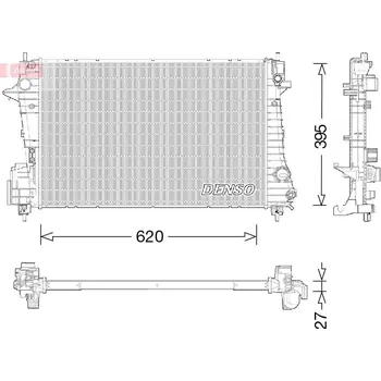 Chladič motoru Chladič, chlazení motoru DENSO DRM15009