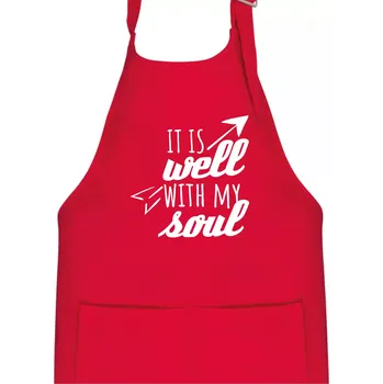 Kuchyňská zástěra It is well with my soul - Dětská zástěra na vaření - Univerzální velikost ( Červená )