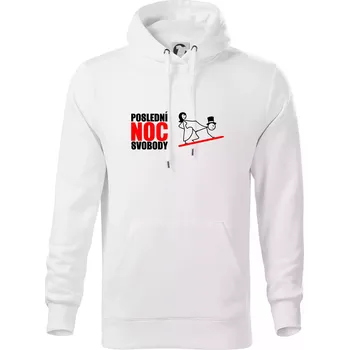 Pánská mikina Poslední noc - Mikina pánská Cape s kapucí - 5XL ( Bílá )