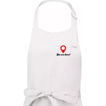 Kuchyňská zástěra You are here - Dámská zástěra na vaření - Univerzální velikost ( Bílá )