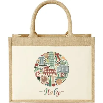 Žertovný předmět Italy - Itálie - Jutová taška s potiskem- Tričkový.cz