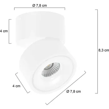 Lampička Steinhauer LED stropní bodové světlo Fez, bílé, 1-bodové, kovové, otočné bílá 1 x 8 W LED - Doprava zdarma
