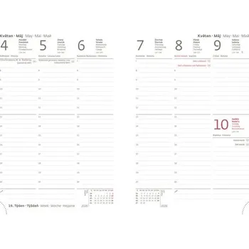 Diář Týdenní diář 2026 B6 Vario Round s gumičkou