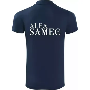 Pánská košile Alfa Samec - Polokošile Victory sportovní (dresovina) - 3XL ( Námořní modrá (velmi tmavá - téměř černá) )
