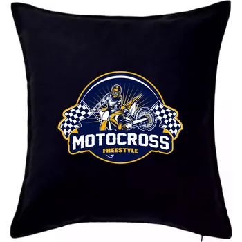 Polštář Motocross freestyle kruh - Polštář 50x50 - 50x50 - Pouze potah ( Černá )