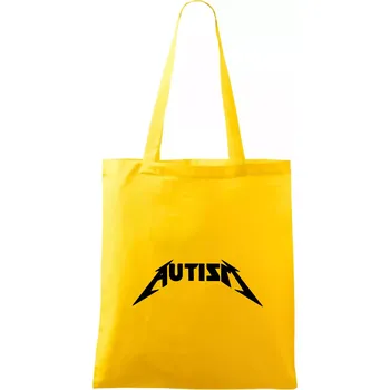 Autism rock nápis - Taška bavlněná - 42 x 38 cm ( Žlutá )