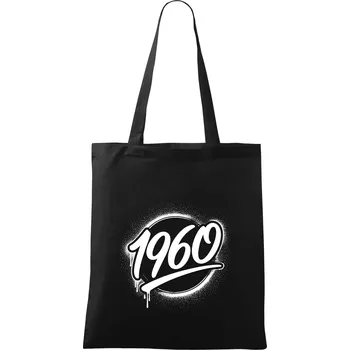 Narozeninovy ročník graffiti 1960 - Taška bavlněná - 42 x 38 cm ( Černá )