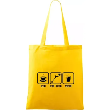 Káva detektor pivo - Taška bavlněná - 42 x 38 cm ( Žlutá )