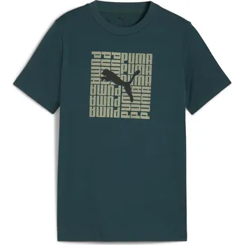Dětské Tričko s krátkým rukávem PUMA GRAPHIC BOX TEE B 68993775 – Zelená 164