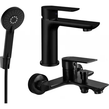 Vodovodní baterie Mexen Alfa R40 vanová sada, černá - 745703R40-70 Bateriové soupravy