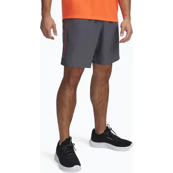 Pánské tréninkové šortky Under Armour Woven Wordmark castlerock/fire