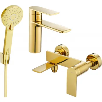 Vodovodní baterie Mexen Zero R40 vanový set, zlatý - 71103R40-50 Bateriové soupravy