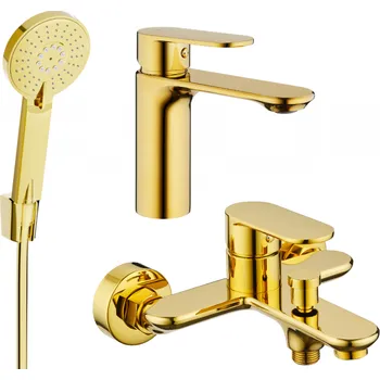 Vodovodní baterie Mexen Milo R40 vanová sada, zlatá - 71303R40-50 Bateriové soupravy