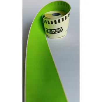 Pásek do tiskárny Páska do tiskárny Brother QL 62mm ZELENÁ, kompatibilní s DK22205