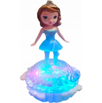 Panenka TANČÍCÍ PANENKA SE ZVUKEM, ATRAKCEMI, SVĚTLY, ŠATY NA DISCO PÁL 30 CM E2020 EMAJ