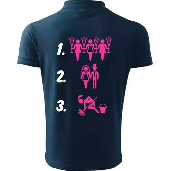 Pánská košile Před a po žena - Polokošile pánská Pique Polo 203 - 3XL ( Námořní modrá (velmi tmavá - téměř černá) )