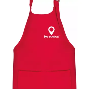 Kuchyňská zástěra You are here - Dětská zástěra na vaření - Univerzální velikost ( Červená )
