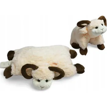 Polštář 2v1 BERANÍ POLŠTÁŘ S ROHY NÁPIS NEBO BEZ NÁPISU, 70 CM E1875 EMAJ