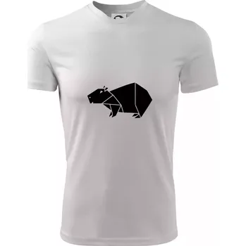 Chlapecké oblečení Origami kapybara - Dětské triko sportovní (dresovina) - 134 cm/8 let ( Bílá )