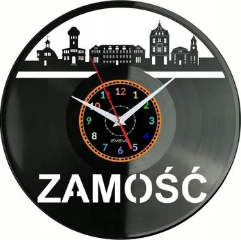 Hodiny Zamość Město Polsko Nástěnné Hodiny Vinylová Deska Moderní Dekorativní Na