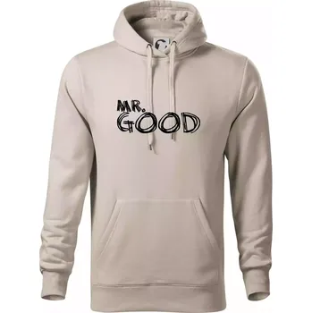 Pánská mikina Mr. Good - Mikina pánská Cape s kapucí - 4XL ( Ledově šedá )